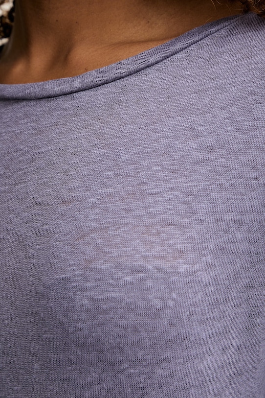 United Colors of Benetton longsleeve damski bawełniany 3TKEE1008 fioletowy