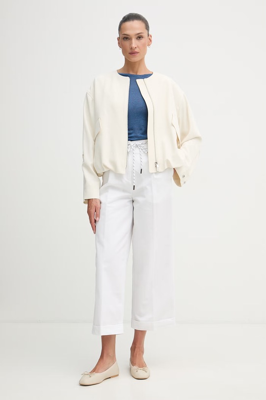 United Colors of Benetton tričko s dlouhým rukávem dámské bavlněné 3TKEE1008 námořnická modř SS26