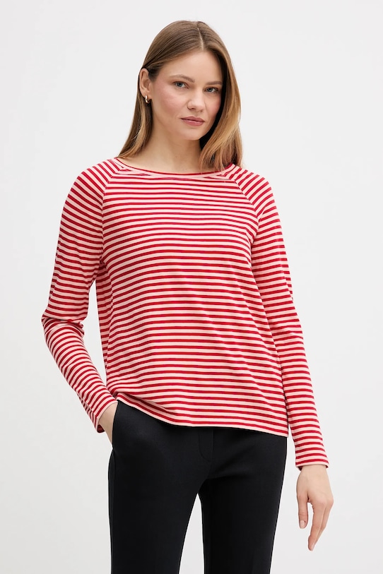 Marc O'Polo longsleeve bawełniany wzorzyste czerwony 5000008121