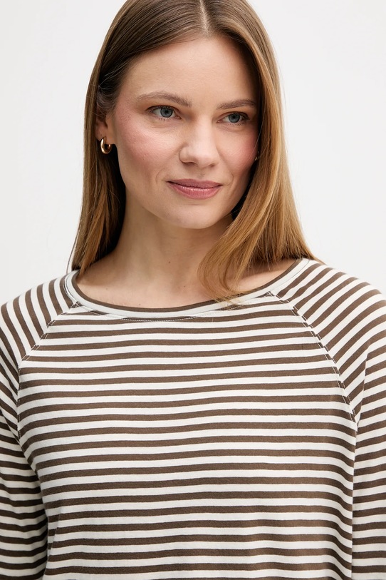 Marc O'Polo longsleeve bawełniany brązowy 5000008121