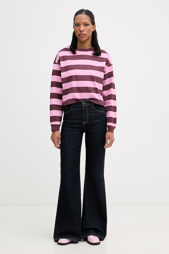 Marc O'Polo longsleeve damskie bawełniane 5000008218 bordowy SS26