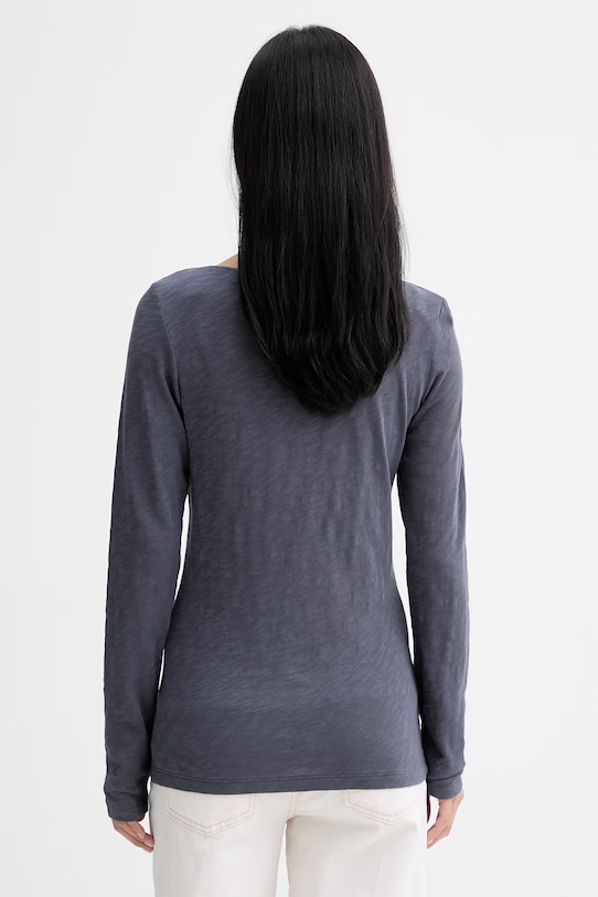 Дрехи Marc O'Polo блуза с дълги ръкави дамска памучна 5000013285 тъмносин