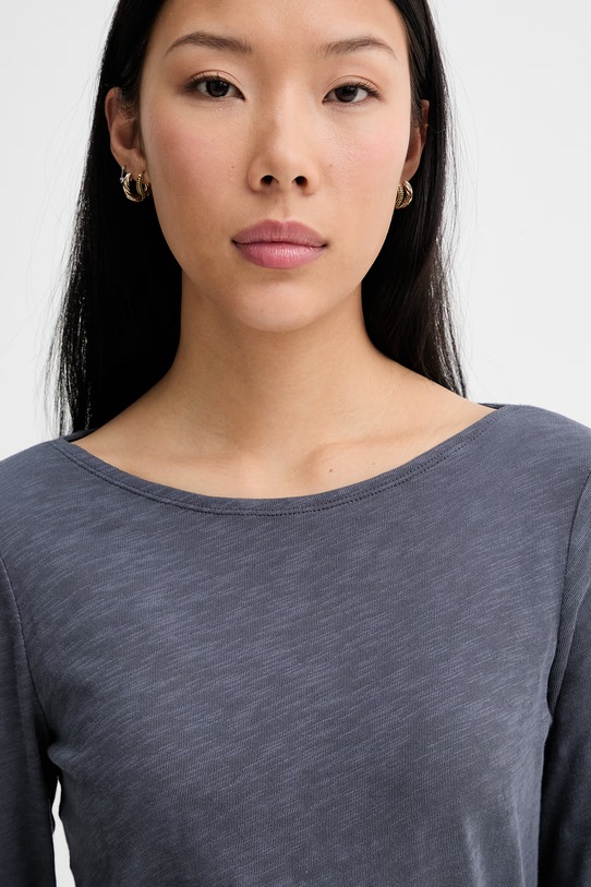 Marc O'Polo блуза с дълги ръкави дамска памучна тъмносин 5000013285