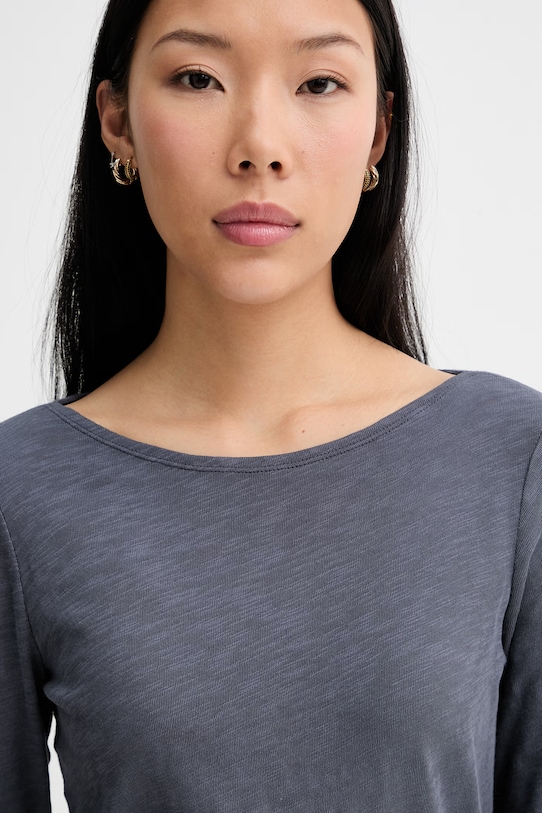 Marc O'Polo блуза с дълги ръкави дамска памучна тъмносин 5000013285