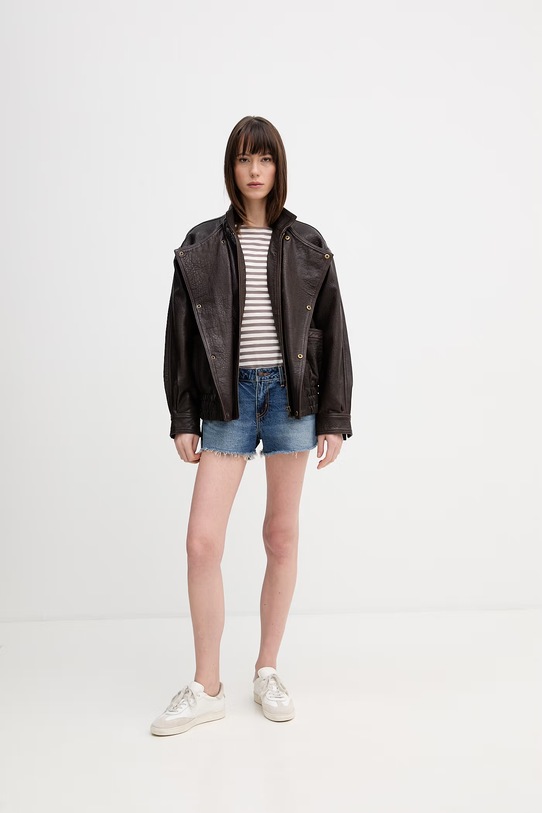 Marc O'Polo longsleeve bawełniany 5000013294 brązowy SS26