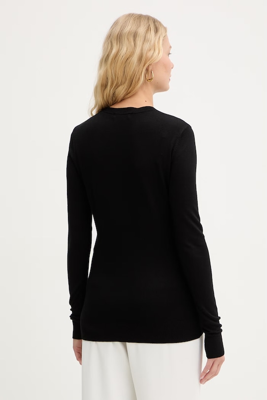Ρούχα Guess πουλόβερ γυναικείο με βισκόζη MACIE W6GR19.Z0608 μαύρο