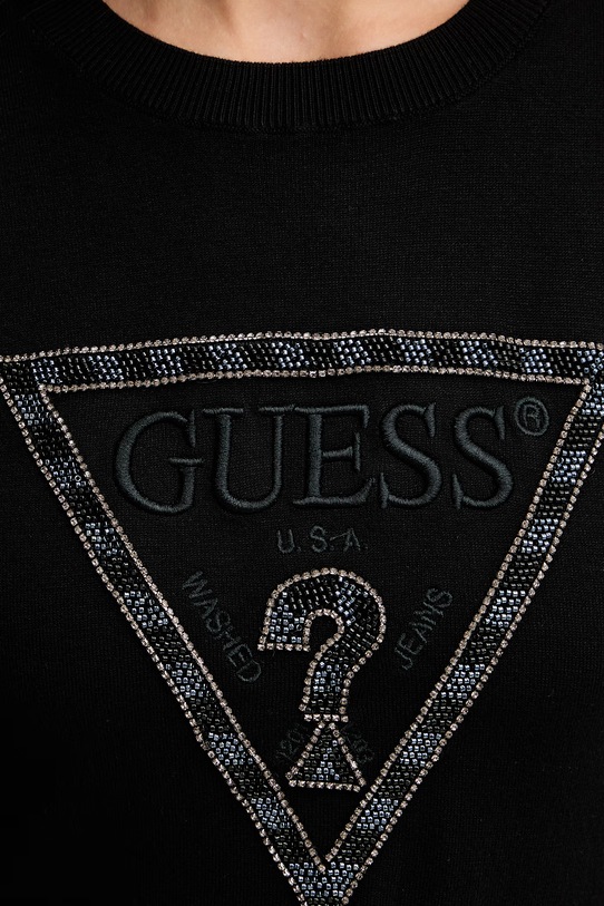 Guess πουλόβερ γυναικείο με βισκόζη MACIE W6GR19.Z0608 μαύρο