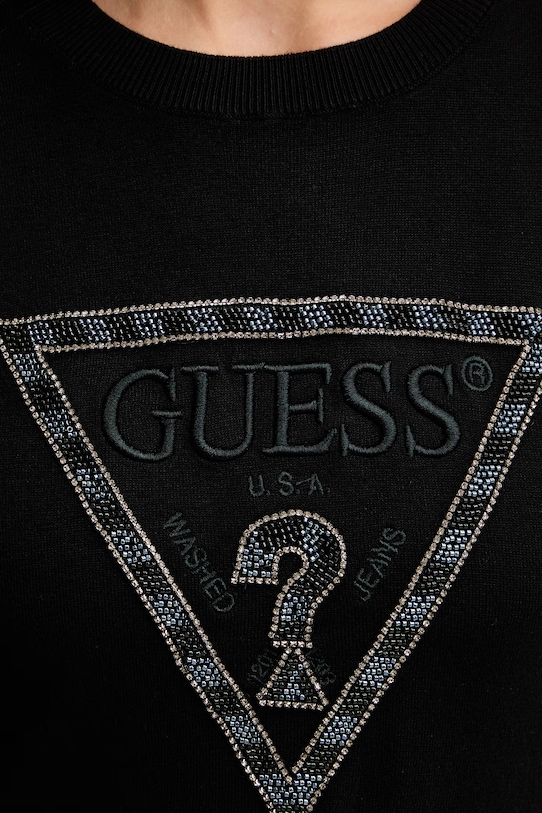 Guess πουλόβερ γυναικείο με βισκόζη MACIE W6GR19.Z0608 μαύρο