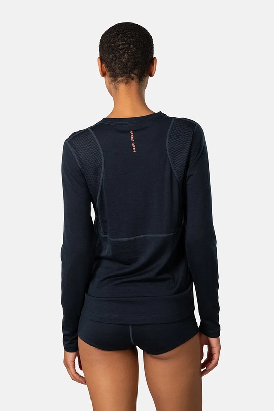 Kari Traa longsleeve damski z wełną Embla 623717 granatowy SS26