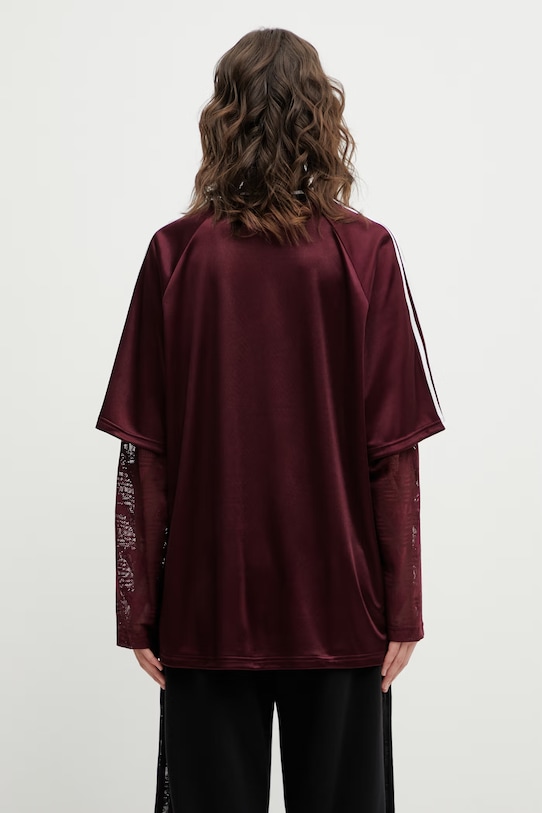 Odzież adidas Originals longsleeve LACE LS JERSEY KC6432 bordowy