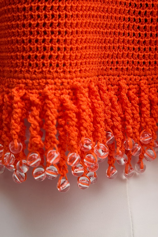 Patrizia Pepe sweter damski bawełniany 2K0384.K337 pomarańczowy