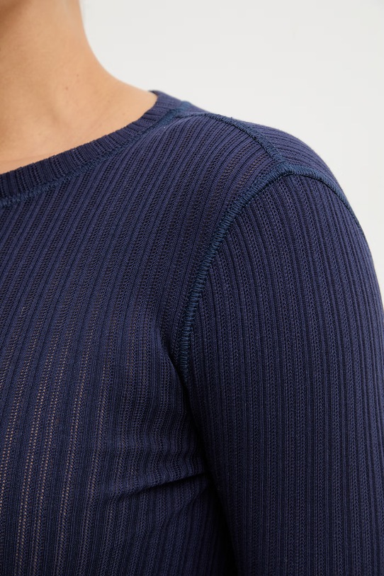 MAX&Co. longsleeve bawełniany MCOTRIONFO 2616941021200 granatowy