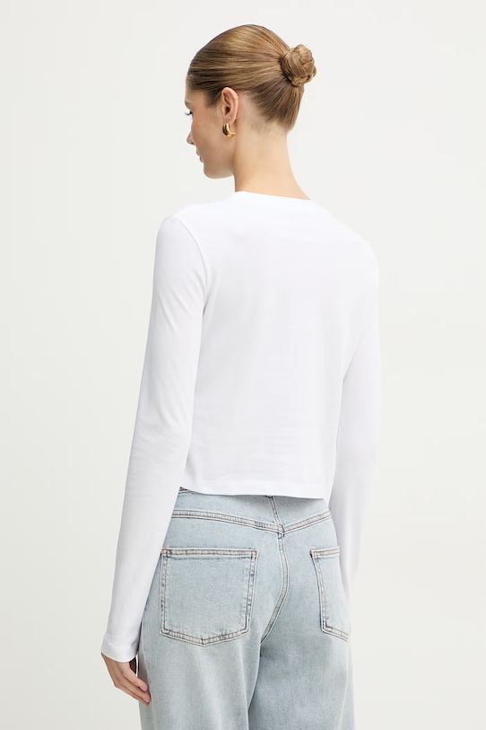 Дрехи Памучна блуза с дълги ръкави MAX&Co. MCOELLENI 2616971021200 бял