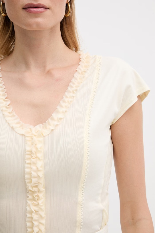 Max&Co. bluzka damska bawełniana MCOGESTRO 2616951023200 żółty