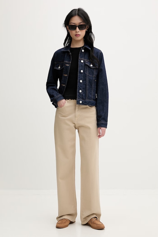 Tommy Jeans longsleeve damski bawełniany z elastanem DW0DW22783 czarny SS26