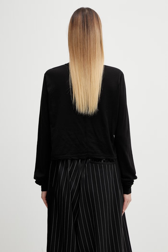 Odzież Rick Owens DRKSHDW longsleeve bawełniany Level DS01F4200.BH czarny