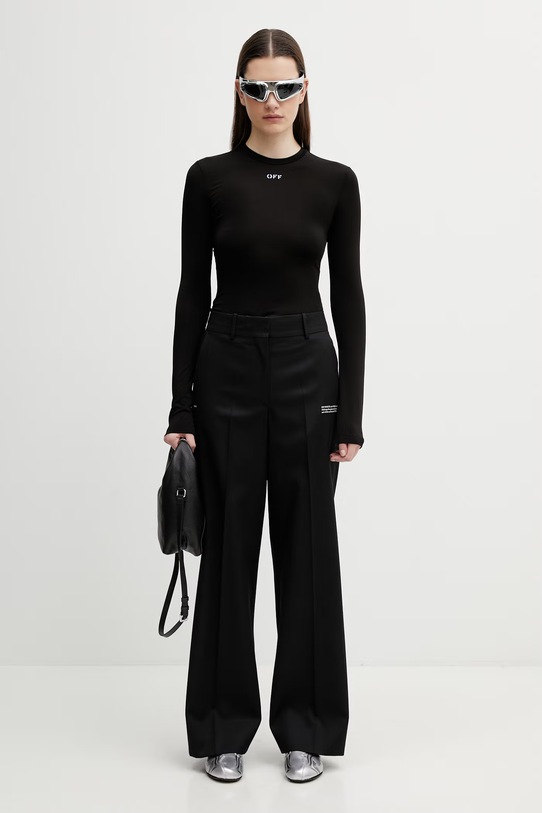 Off-White longsleeve Off Stamp 2AD136C99JER005 czarny