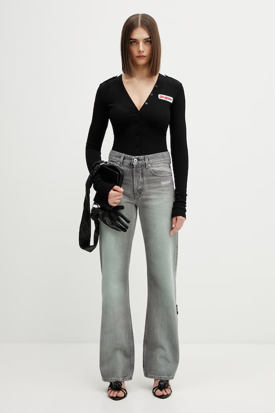 Off-White body damskie z wiskozy Heavy 2DD04LS26JER001 czarny