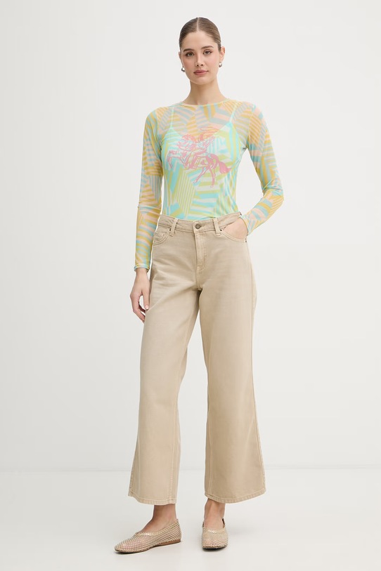 Never Fully Dressed bluzka damska NFDTO2090 niebieski SS26