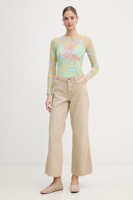 Never Fully Dressed bluzka damska NFDTO2090 niebieski SS26