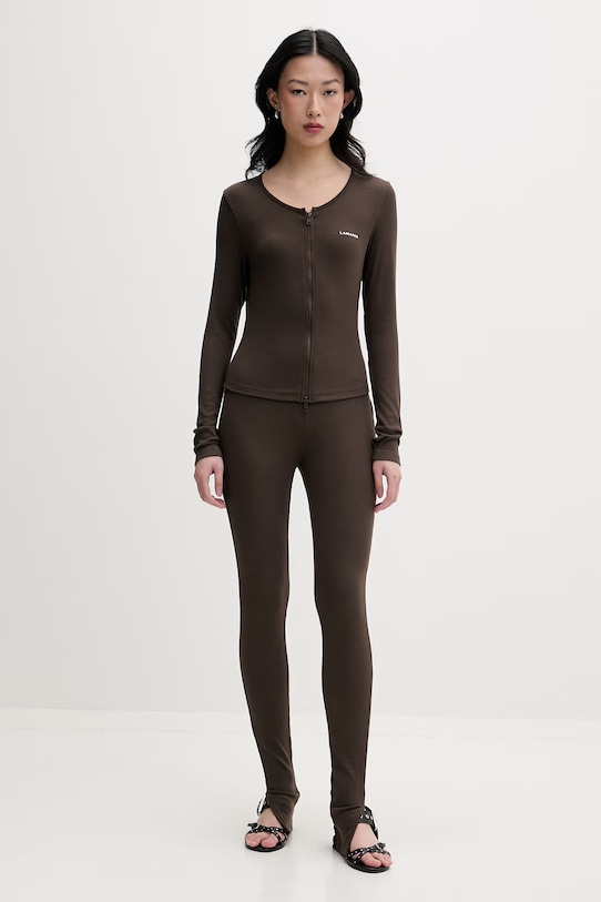 La Mania longsleeve damski z wiskozą VIRGINA VIRGINA brązowy SS26