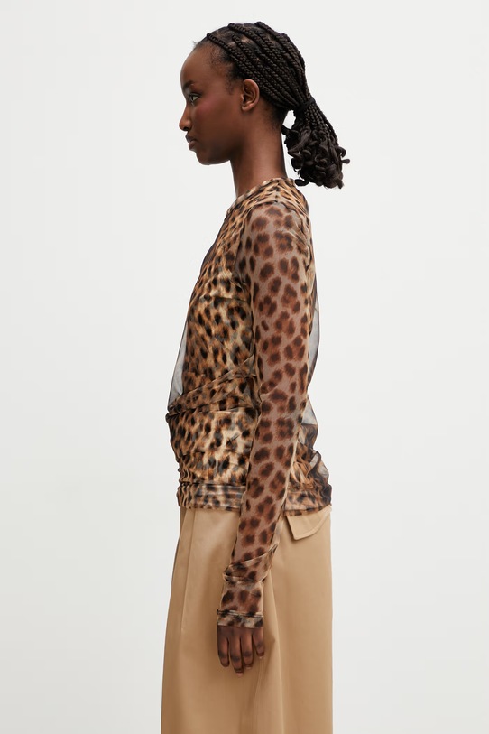 Sportmax Spxzebu halenka dámská leopardí 2612941072600 béžová SS26