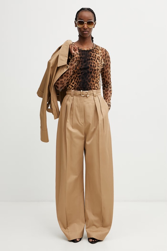 Sportmax Spxzebu halenka dámská leopardí 2612941072600 béžová