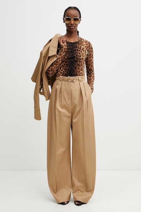 Sportmax Spxzebu halenka dámská leopardí 2612941072600 béžová