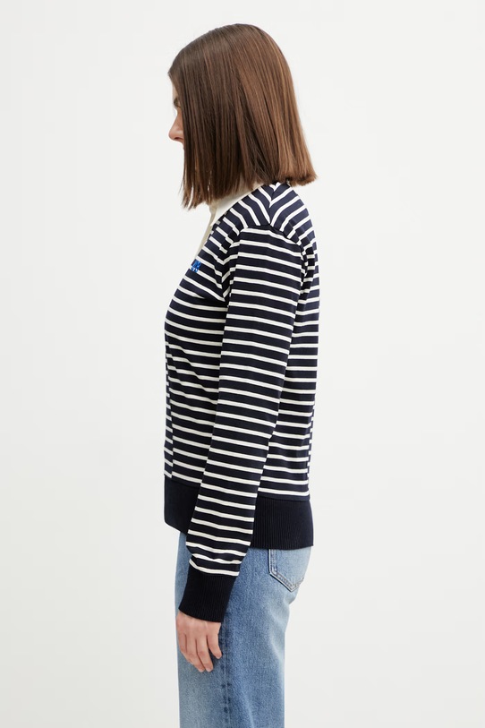 Wales Bonner longsleeve damski bawełniany Reflect WS26JE18.JE02.591 granatowy SS26