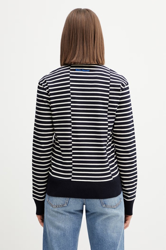 Odzież Wales Bonner longsleeve damski bawełniany Reflect WS26JE18.JE02.591 granatowy