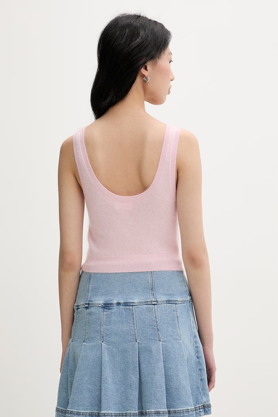 Odzież From Future crop top damski kaszmirowy WTO03562 różowy