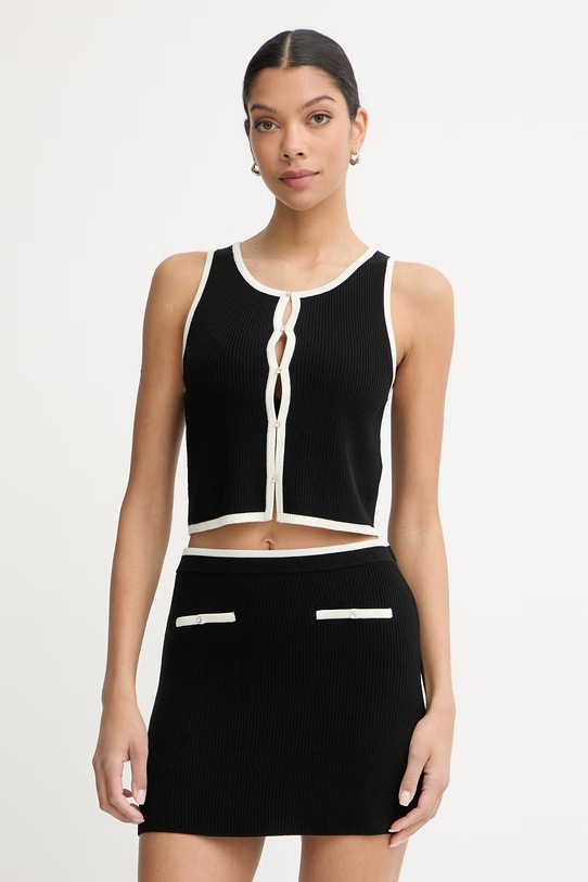 From Future top swetrowy damski wełniany czarny WTO03607