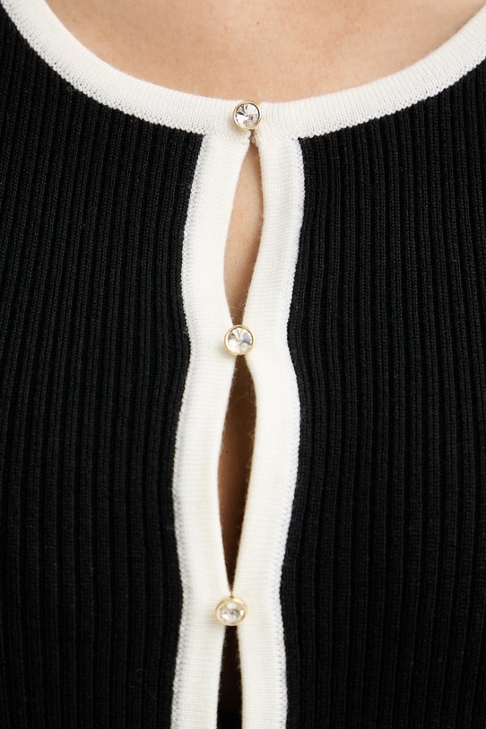 From Future top swetrowy damski wełniany WTO03607 czarny