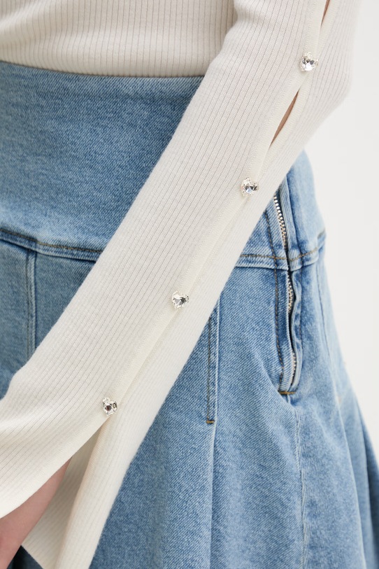 From Future sweter damski wełniany WTO03667 beżowy