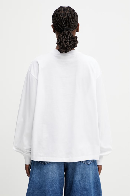 Odzież GANNI longsleeve damski bawełniany A1050141 biały