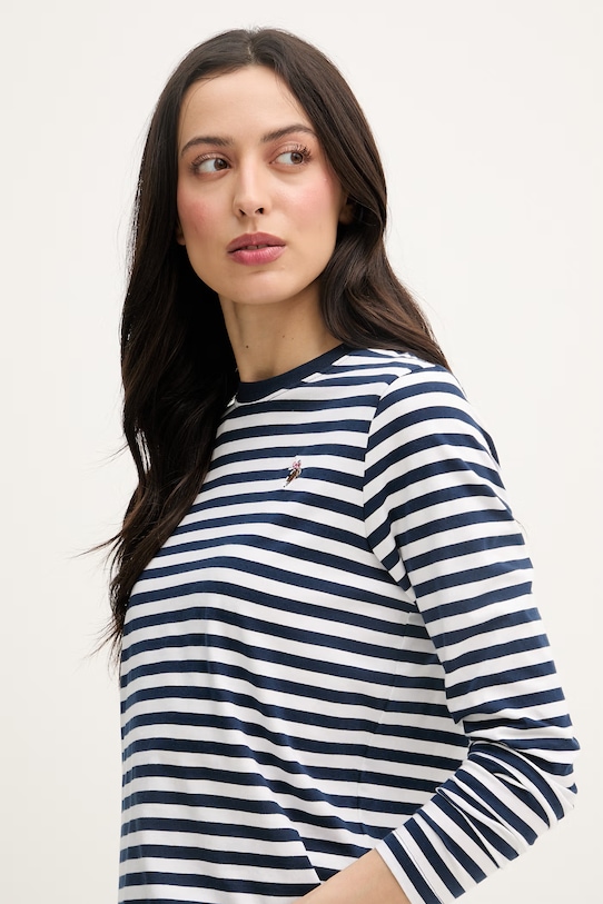 U.S. Polo Assn. longsleeve damskie bawełniane granatowy WUP1947