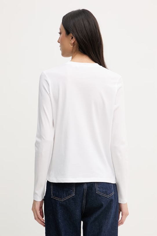 Oblečenie U.S. Polo Assn. tričko s dlhým rukávom dámske bavlnené WUP0785 biela