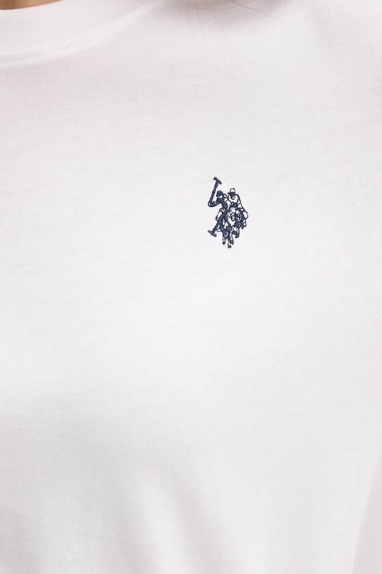 U.S. Polo Assn. tričko s dlhým rukávom dámske bavlnené WUP0785 biela