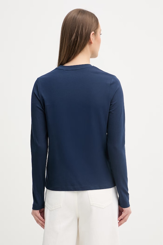 Abbigliamento U.S. Polo Assn. Maglietta a maniche lunghe da donna in cotone WUP0785 blu navy