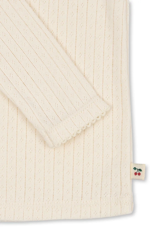 Bavlnené tričko s dlhým rukávom Konges Sløjd MINNIE BLOUSE GOTS béžová KS104372.PreSpring