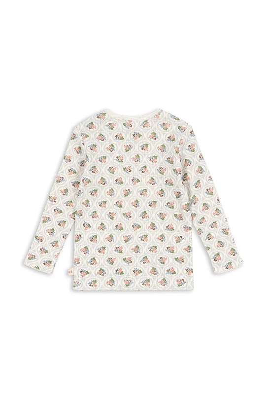 Dziewczynka Konges Sløjd longsleeve bawełniany MINNIE BLOUSE GOTS KS104372.PreSpring beżowy