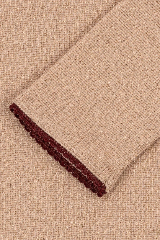 Detské tričko s dlhým rukávom Konges Sløjd ROLI BLOUSE béžová KS104414.PreSpring