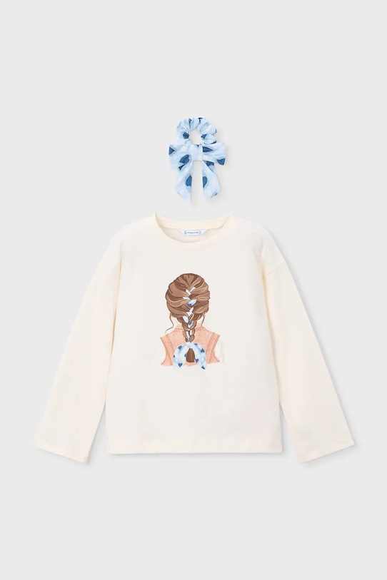 Παιδικό βαμβακερό μακρυμάνικο Mayoral στάμπα μπεζ 3020.6H.Mini.PPY2