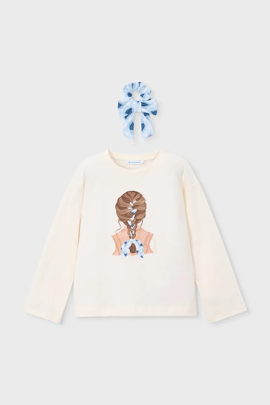 Παιδικό βαμβακερό μακρυμάνικο Mayoral στάμπα μπεζ 3020.6H.Mini.PPY2