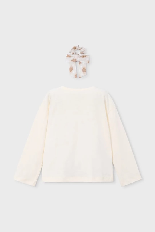 Dječja pamučna majica dugih rukava Mayoral 3020.6H.Mini.PPY2 bež SS26