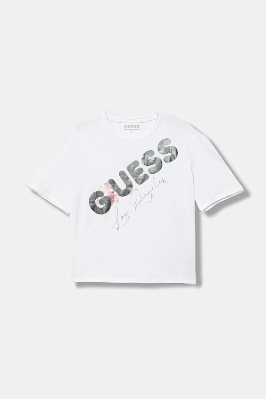 Guess t-shirt dziecięcy z elastanem biały J6RI00.K6YW4.PPY2