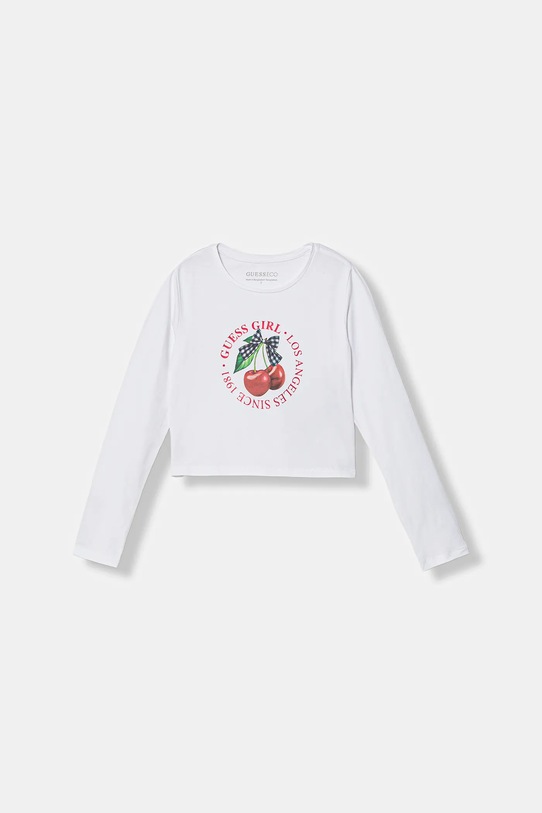 Guess longsleeve dziecięcy z elastanem biały J6RI03.K6YW4.PPY2