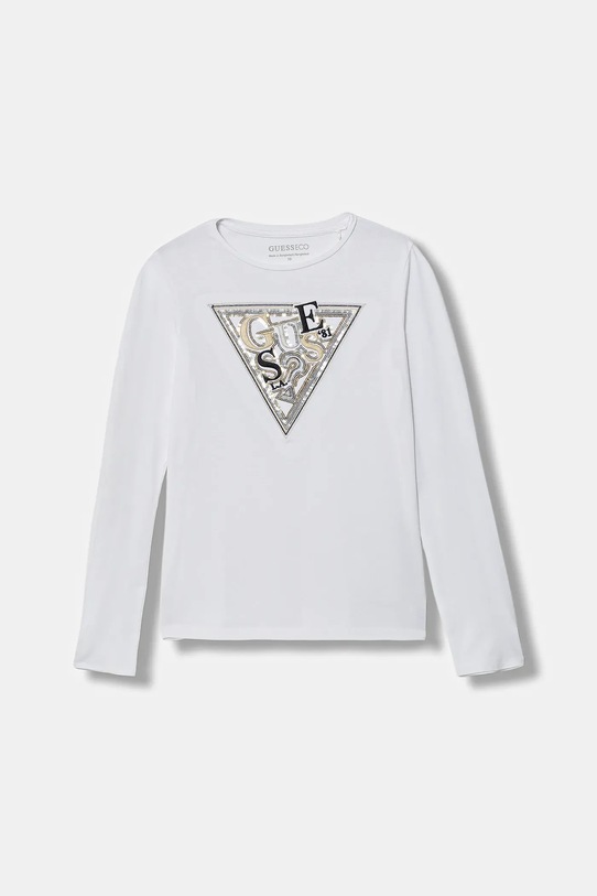 Guess longsleeve dziecięcy aplikacja biały J6RI16.K6YW4.PPY2