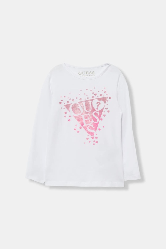 Guess longsleeve dziecięcy z elastanem biały K6RI01.K6YW4.PPY2