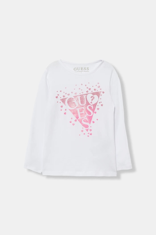Guess longsleeve dziecięcy z elastanem biały K6RI01.K6YW4.PPY2
